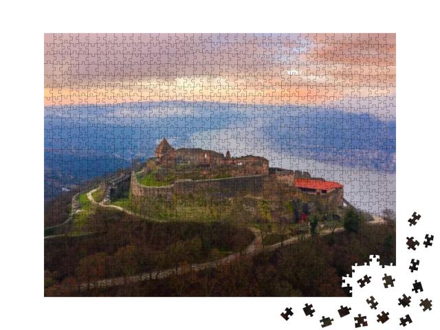 Visegrad, Hungary - Aerial Panoramic Drone View of the Be... Jigsaw Puzzle with 1000 pieces