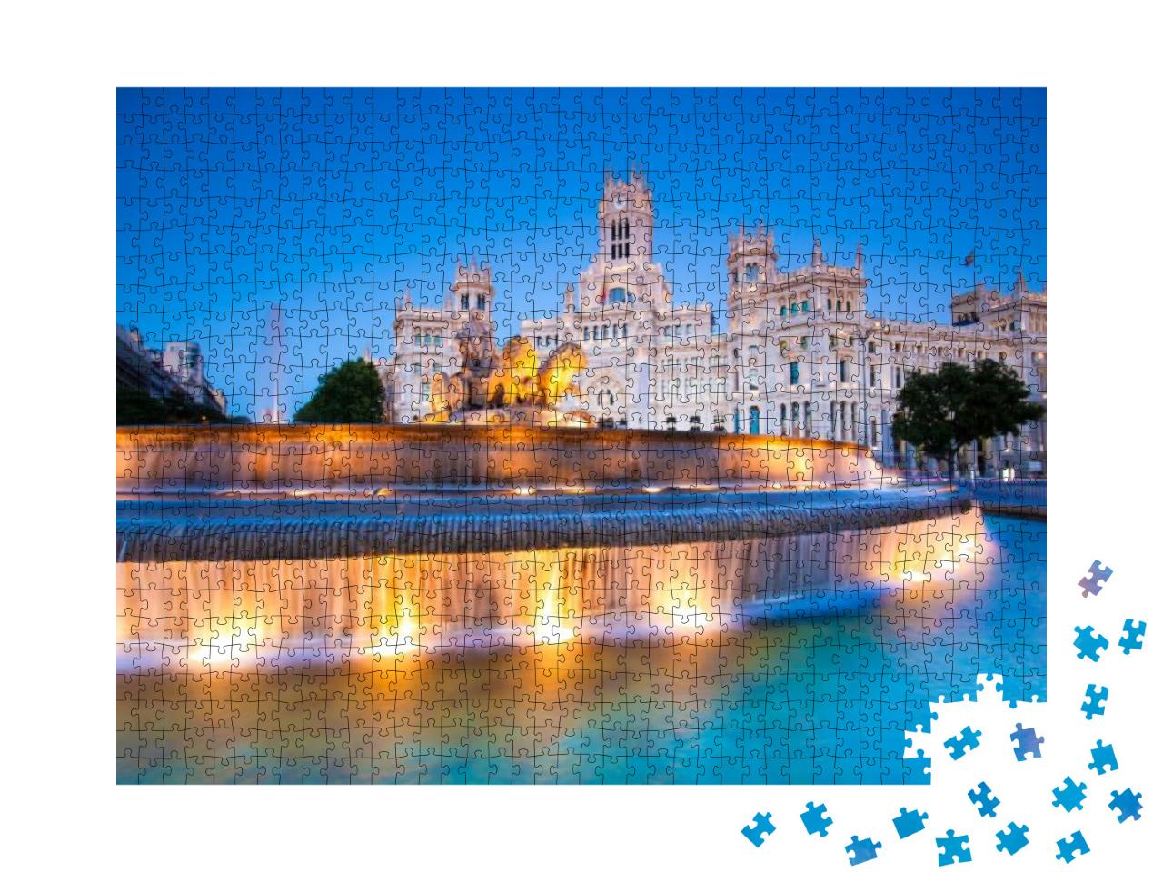 Plaza De La Cibeles Cybeles Square - Central Post Office... Jigsaw Puzzle with 1000 pieces