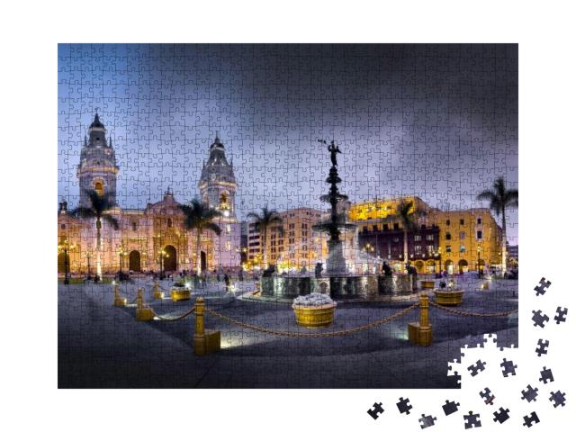 Plaza De Armas De Lima, Capital De Peru... Jigsaw Puzzle with 1000 pieces