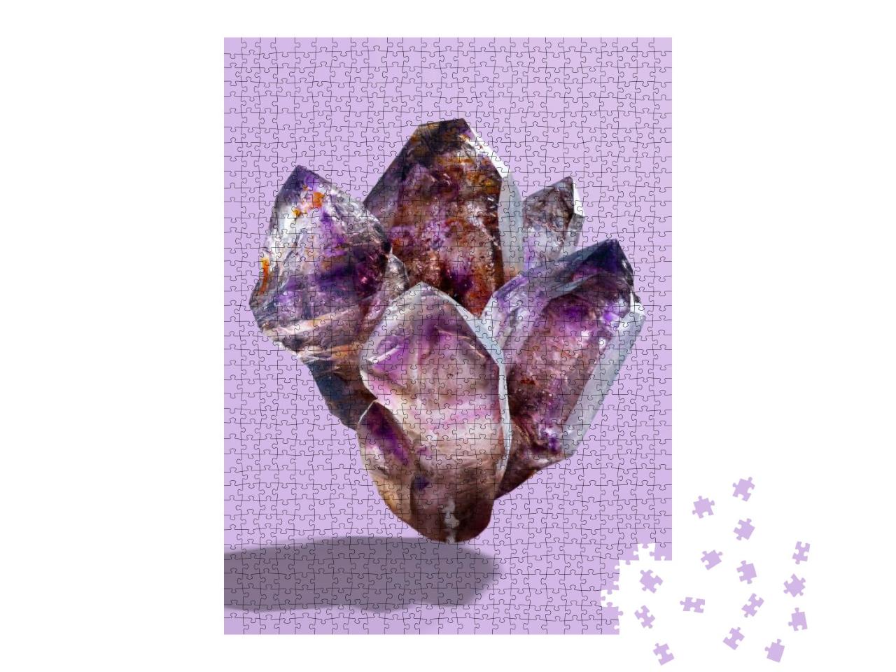 Amethyst Mineral Specimen Stone Rock Geology Gem Crystal... Jigsaw Puzzle with 1000 pieces