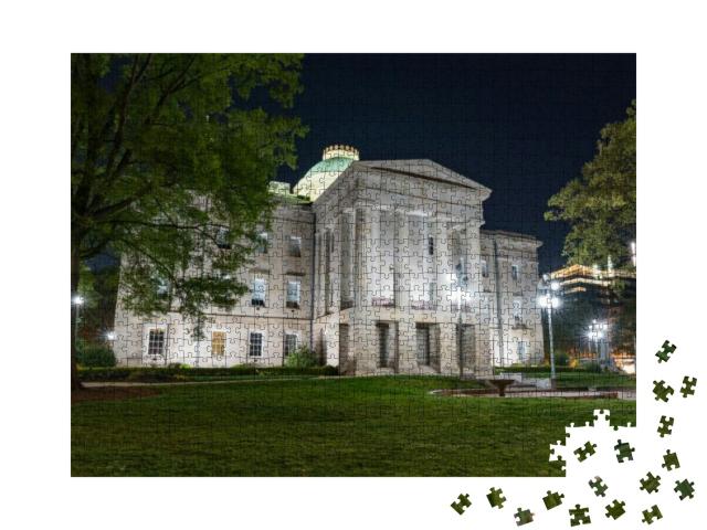 North Carolina Capitol Building in Raleigh At Night... Jigsaw Puzzle with 1000 pieces
