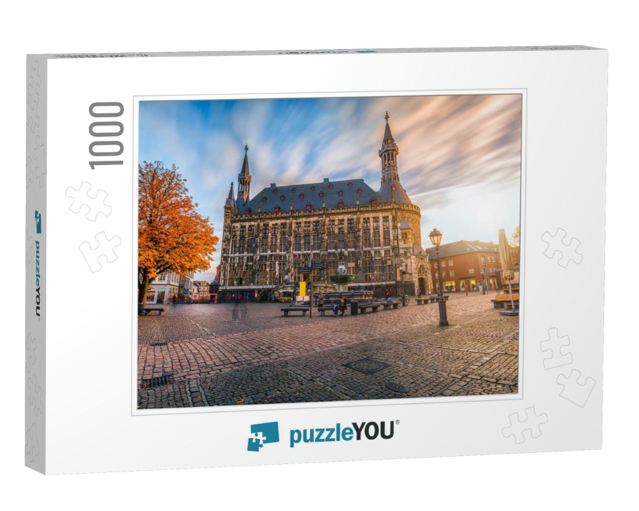 Aachen Town Hall During Autumn... Jigsaw Puzzle with 1000 pieces