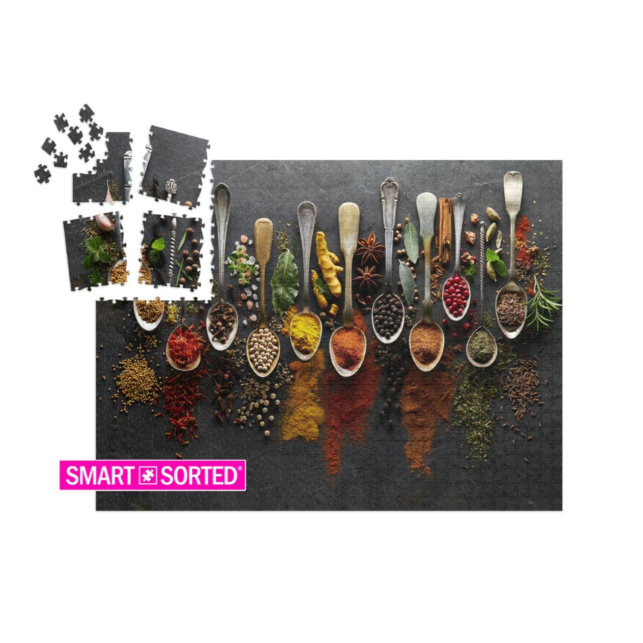 Herbs & Spices on Graphite Background... | SMART SORTED® | Jigsaw Puzzle with 1000 pieces