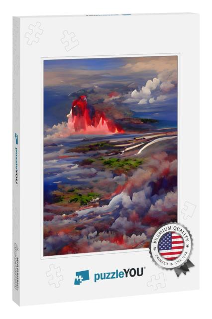 Hawaii Volcanoes National Park with Active Kilauea Volcan... Jigsaw Puzzle