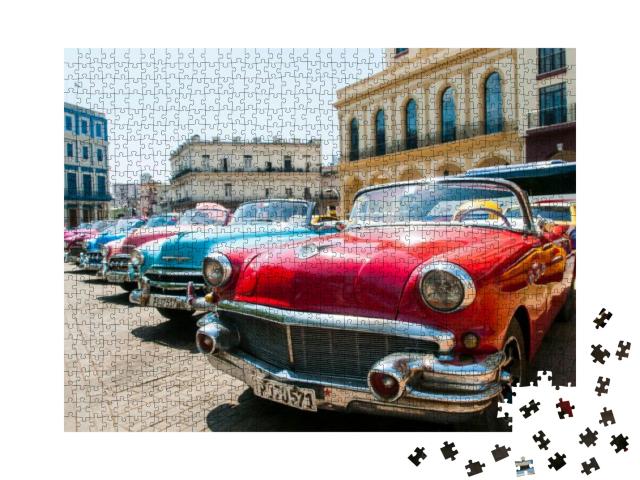 Havana Cuba Classic Cars... Jigsaw Puzzle with 1000 pieces