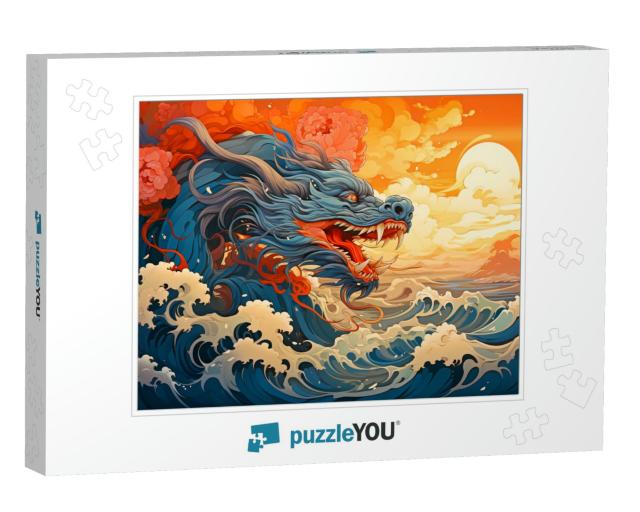 Blue Dragon of the Sea Jigsaw Puzzle