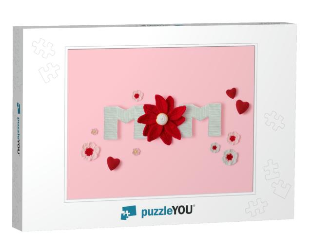 Happy Mothers Day Decoration Background with Daises... Jigsaw Puzzle