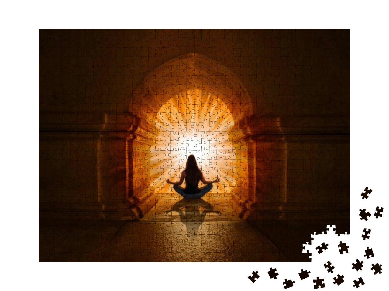 Woman Doing Yoga & Meditation... Jigsaw Puzzle with 1000 pieces