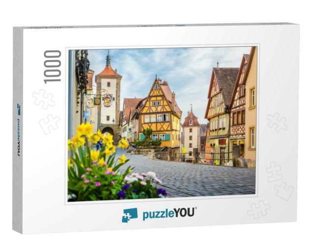 Classic View of the Medieval Town of Rothenburg Ob Der Ta... Jigsaw Puzzle with 1000 pieces