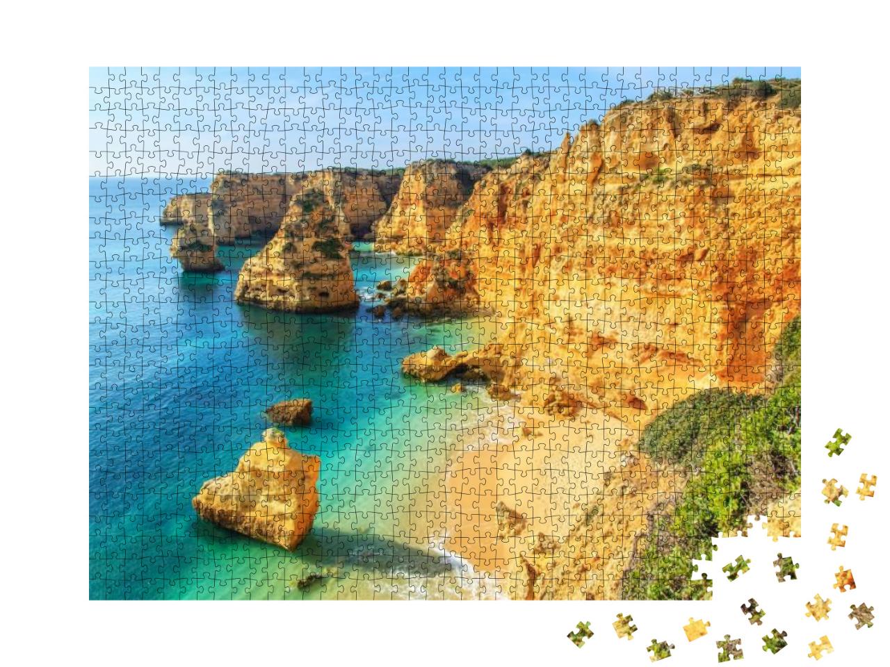 A View of a Praia Da Rocha in Portimao, Algarve Region, P... Jigsaw Puzzle with 1000 pieces