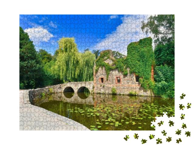 Old Ruin Called Kirchenruine Zum Heiligen Grab in Front o... Jigsaw Puzzle with 1000 pieces