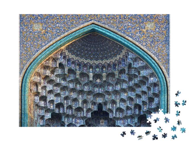 The Facade of the Mosque. Shah Mosquejameh Abbasi Mosque... Jigsaw Puzzle with 1000 pieces