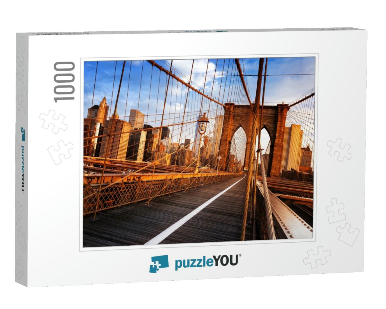 New York City, Usa, Early in the Morning on the Famous Br... Jigsaw Puzzle with 1000 pieces
