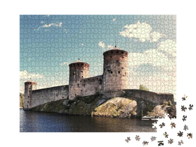 Old Medieval Castle in Savonlinna... Jigsaw Puzzle with 1000 pieces