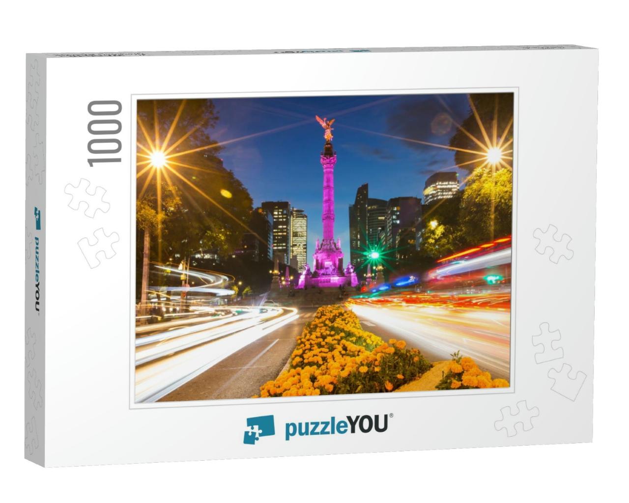 The Angel of Independence in Mexico City, Mexico... Jigsaw Puzzle with 1000 pieces