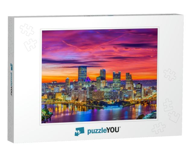 Pittsburgh, Pennsylvania, USA Downtown Skyline on the Rive... Jigsaw Puzzle