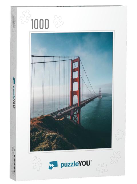 A Sunrise View of the Golden Gate Bridge from the Marin H... Jigsaw Puzzle with 1000 pieces