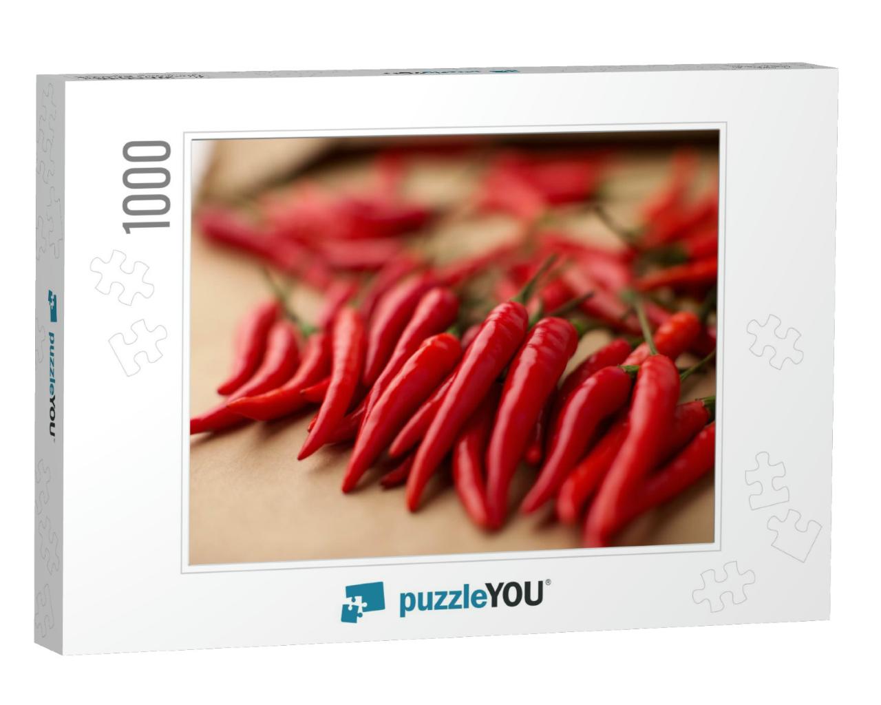 Abstract Nature Blurred Background, Red Hot Chili Pepper... Jigsaw Puzzle with 1000 pieces