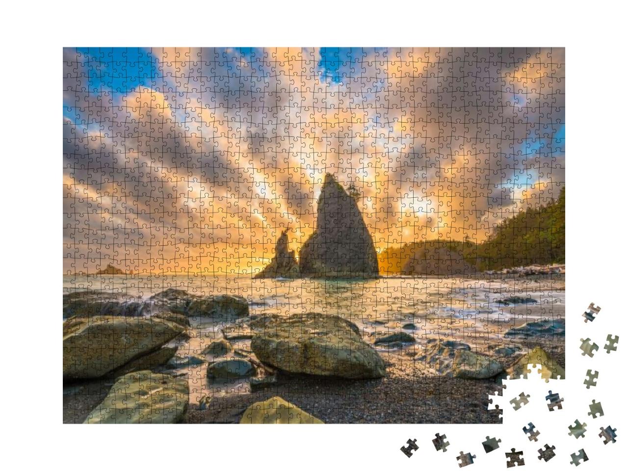 Olympic National Park, Washington, USA At Rialto Beach... Jigsaw Puzzle with 1000 pieces
