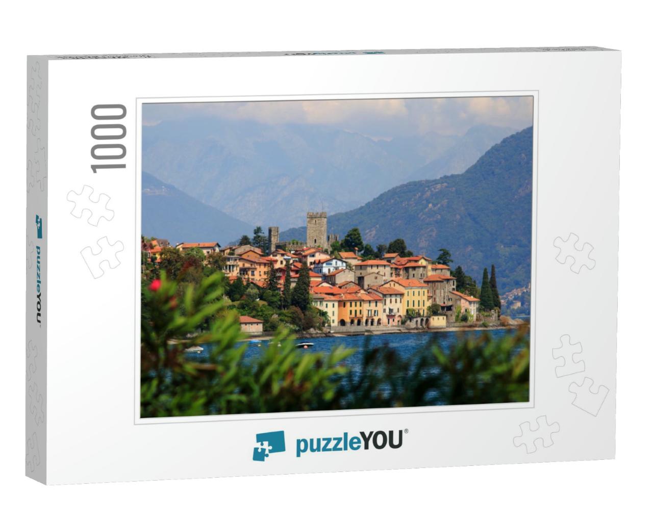 San Siro in Lake Como, with the Castle, Old Fortress Rezz... Jigsaw Puzzle with 1000 pieces