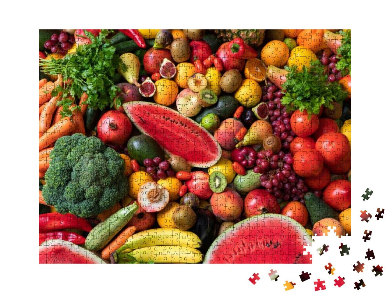 Variety of Fruits & Vegetables... Jigsaw Puzzle with 1000 pieces