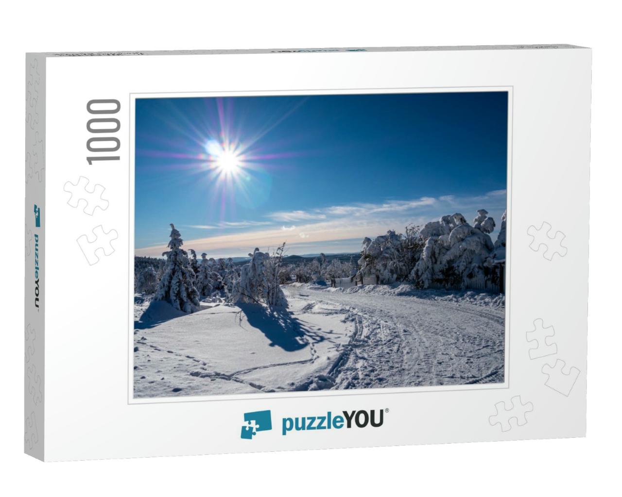 Beautiful Winter Landscape in the Ore Mountains on the Fi... Jigsaw Puzzle with 1000 pieces