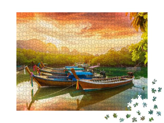 Phi Phi Island At Sunset Time, Thailand... Jigsaw Puzzle with 1000 pieces