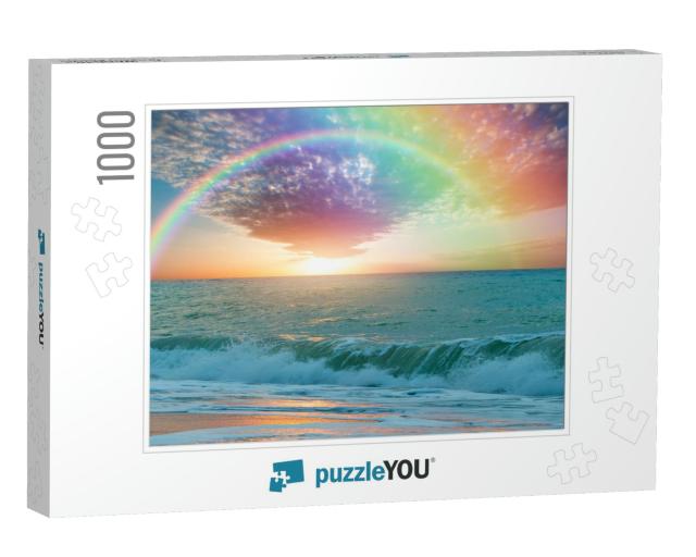 Beautiful Landscape with Turquoise Sea with Double Sided... Jigsaw Puzzle with 1000 pieces