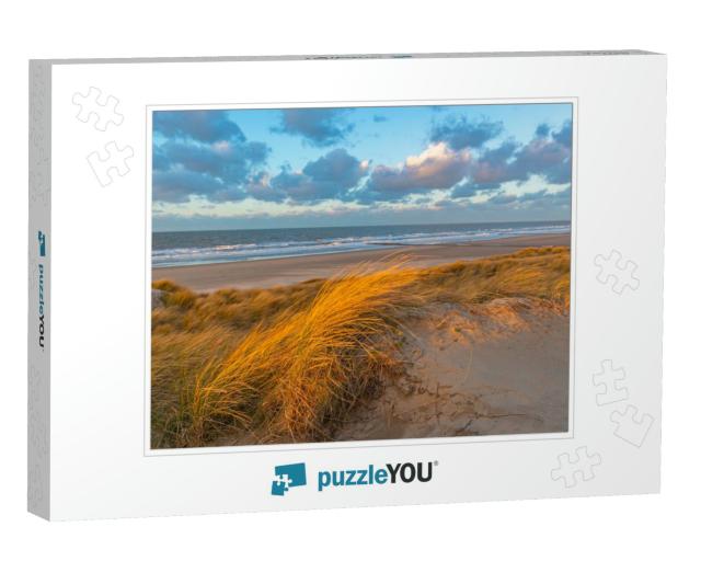 The Wind Blowing Through the Dune Grasses with Blur Motio... Jigsaw Puzzle