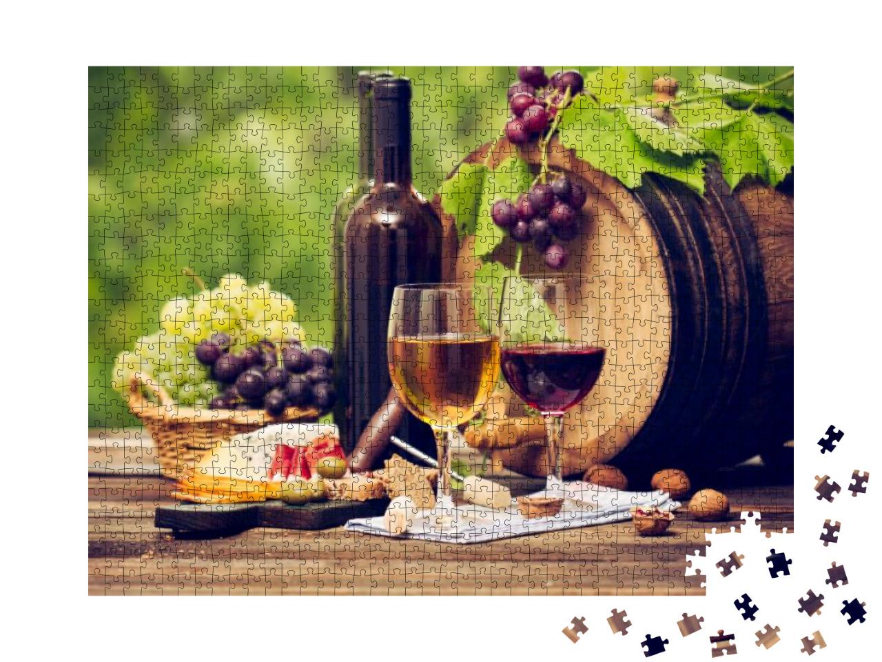 Wine & Cheese... Jigsaw Puzzle with 1000 pieces