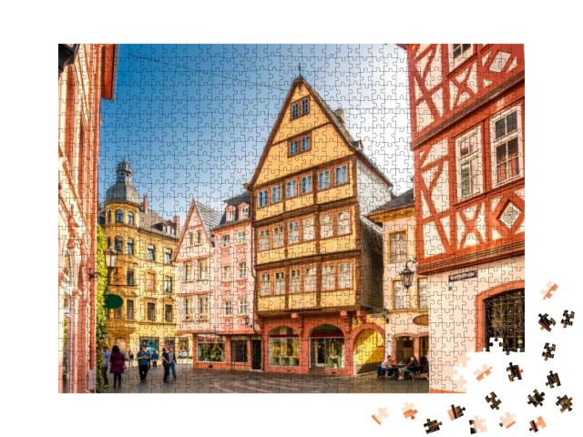 Historical Houses in Mainz, Germany... Jigsaw Puzzle with 1000 pieces