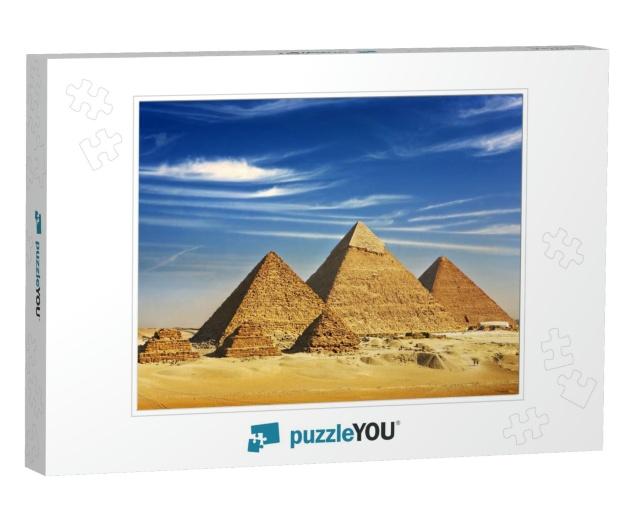 Egypt. Cairo - Giza. General View of Pyramids from the Gi... Jigsaw Puzzle