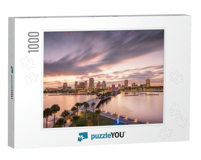 St. Pete, Florida, USA Downtown City Skyline from the Pier... Jigsaw Puzzle with 1000 pieces