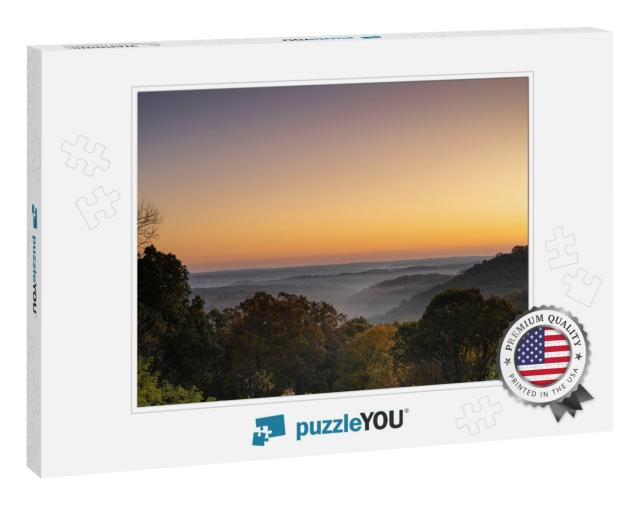 Early Morning Mist in an October Morning as the Sun Rises... Jigsaw Puzzle