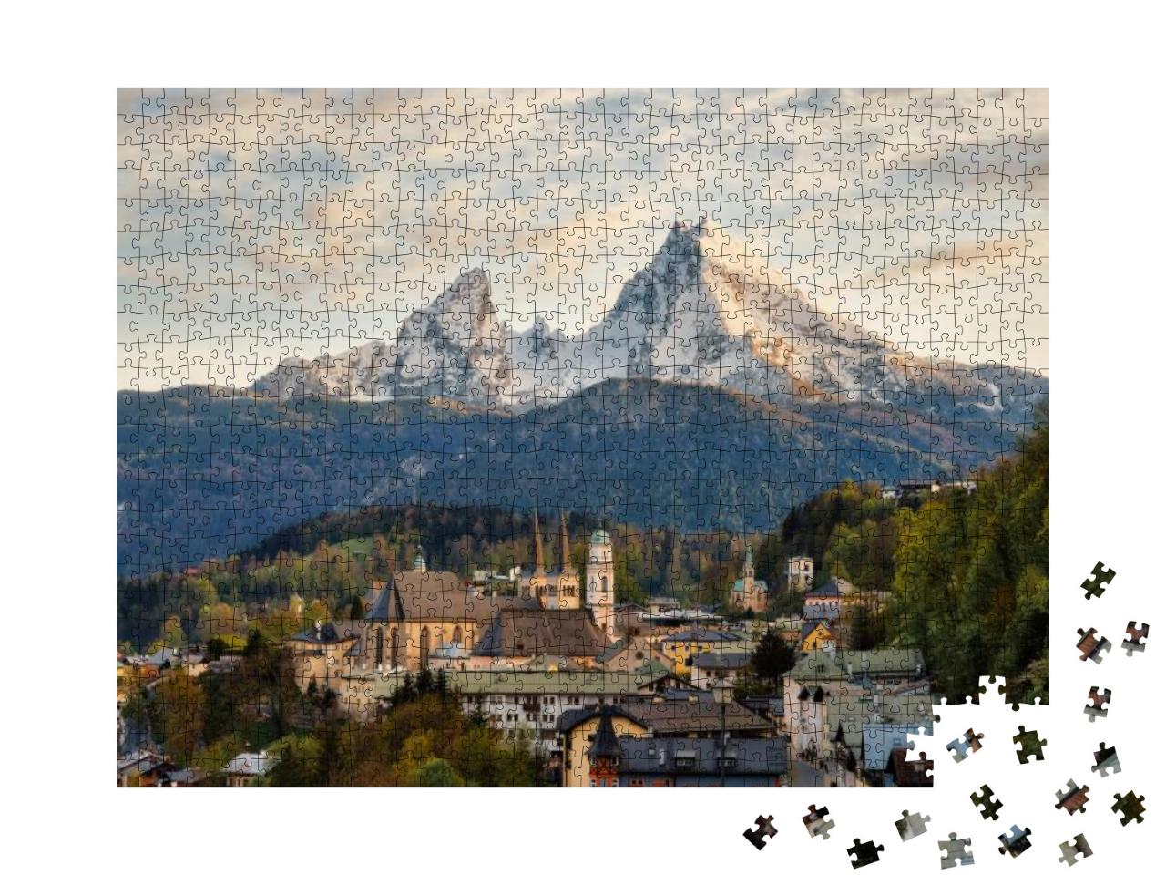 Berchtesgaden in Front of Watzmann Mountain in the German... Jigsaw Puzzle with 1000 pieces