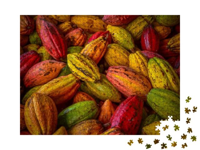 Cacao Pods Cocoa Pods Organic Chocolate Farm Hawaii... Jigsaw Puzzle with 1000 pieces