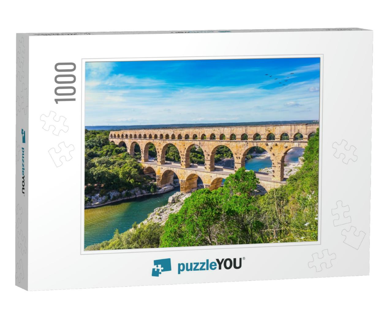 Three-Tiered Aqueduct Pont Du Gard Was Built in Roman Tim... Jigsaw Puzzle with 1000 pieces