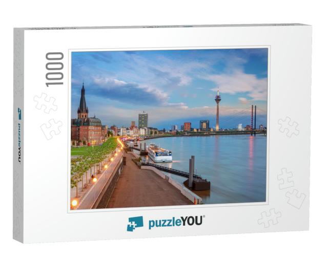 Dusseldorf, Germany. Panoramic Cityscape Image of Riversi... Jigsaw Puzzle with 1000 pieces
