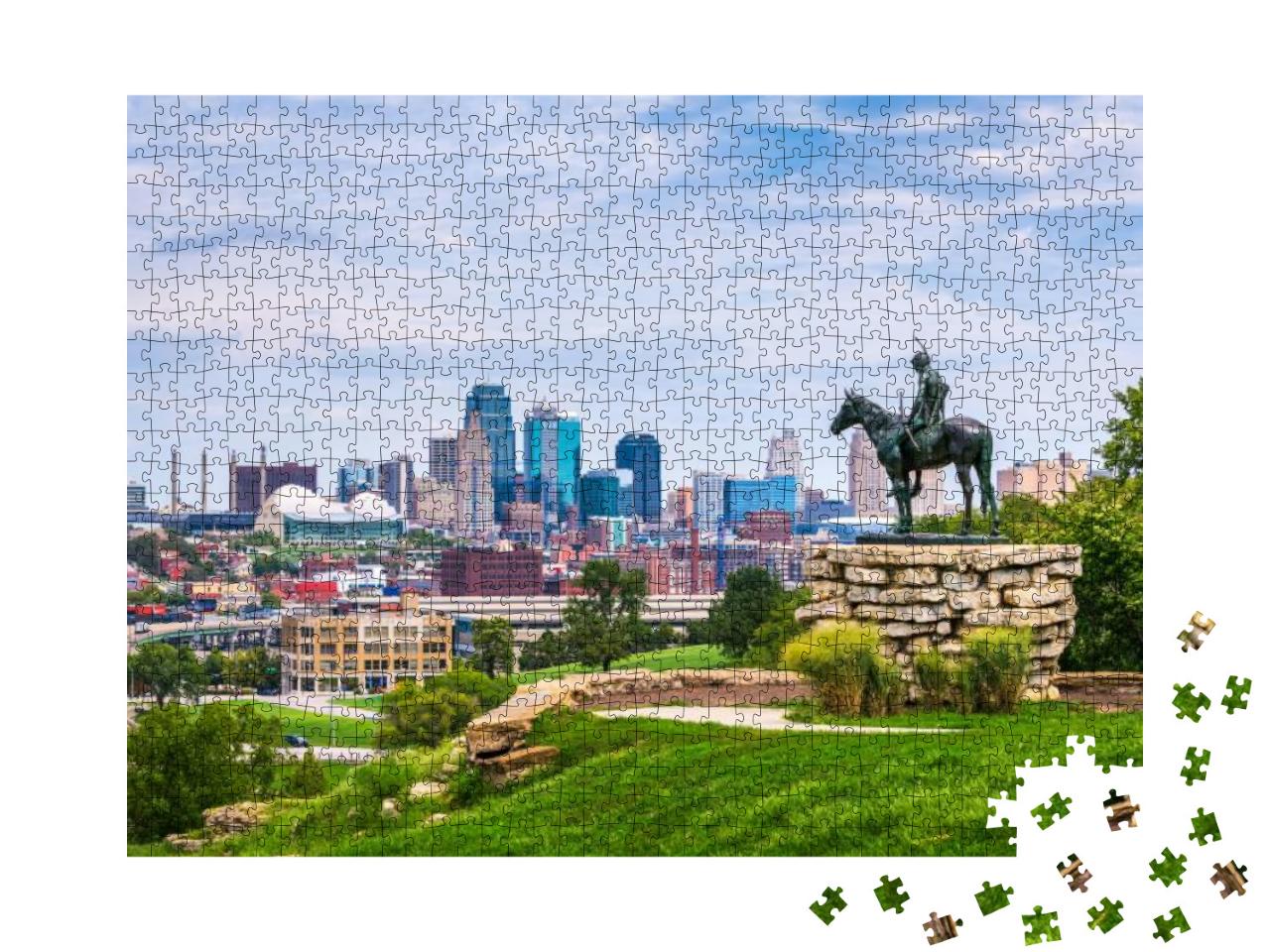 Kansas City, Missouri, USA Downtown Skyline... Jigsaw Puzzle with 1000 pieces