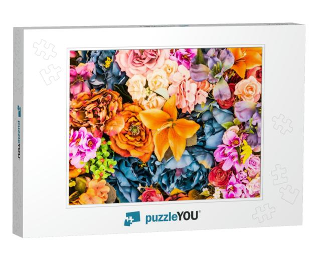 Flower Background - Vintage Effect Style Pictures... Jigsaw Puzzle