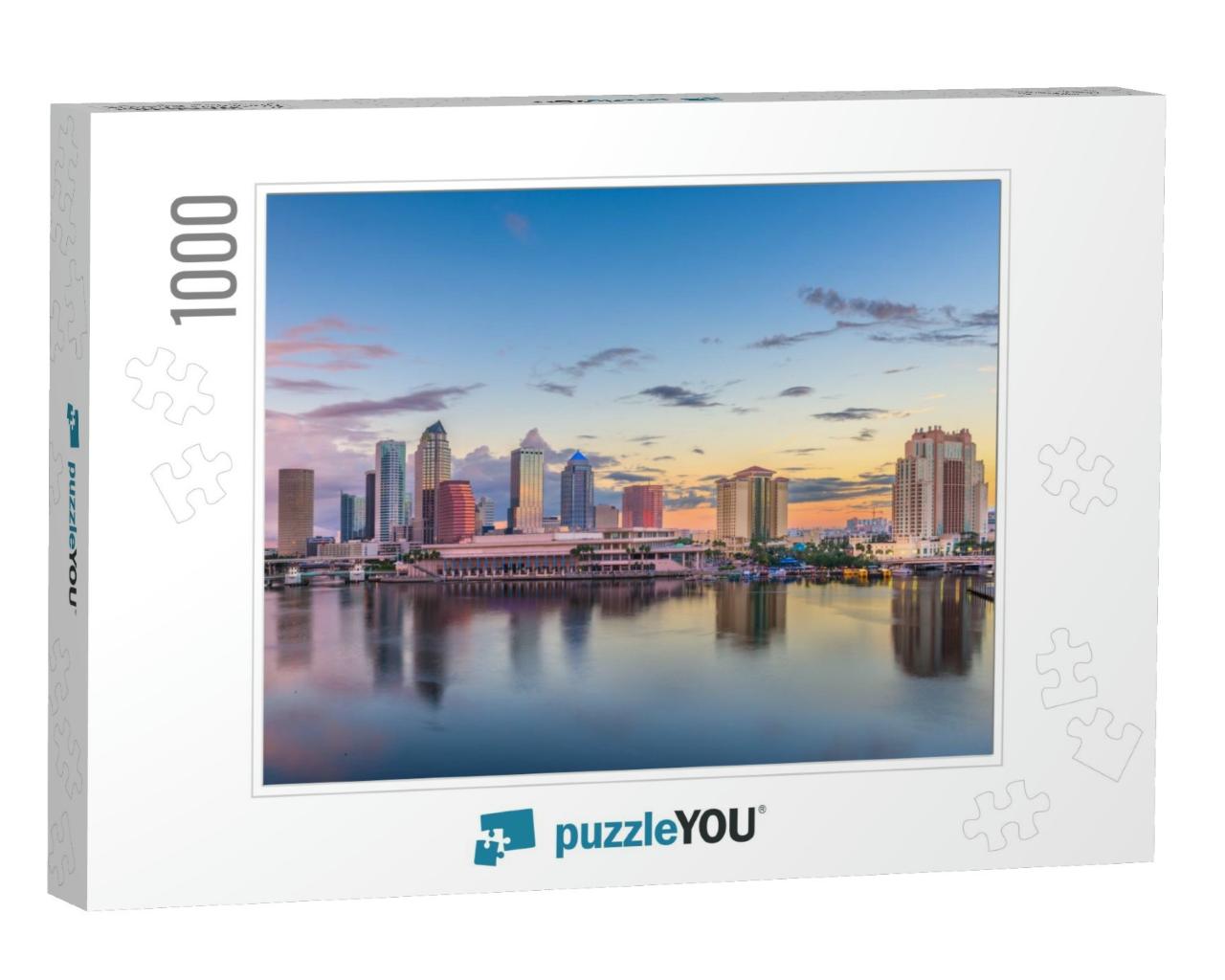 Tampa, Florida, USA Downtown Skyline on the Bay At Dawn... Jigsaw Puzzle with 1000 pieces