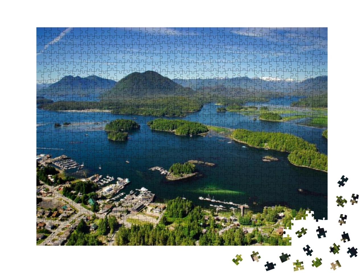 Aerial Image of Tofino, Bc, Canada... Jigsaw Puzzle with 1000 pieces