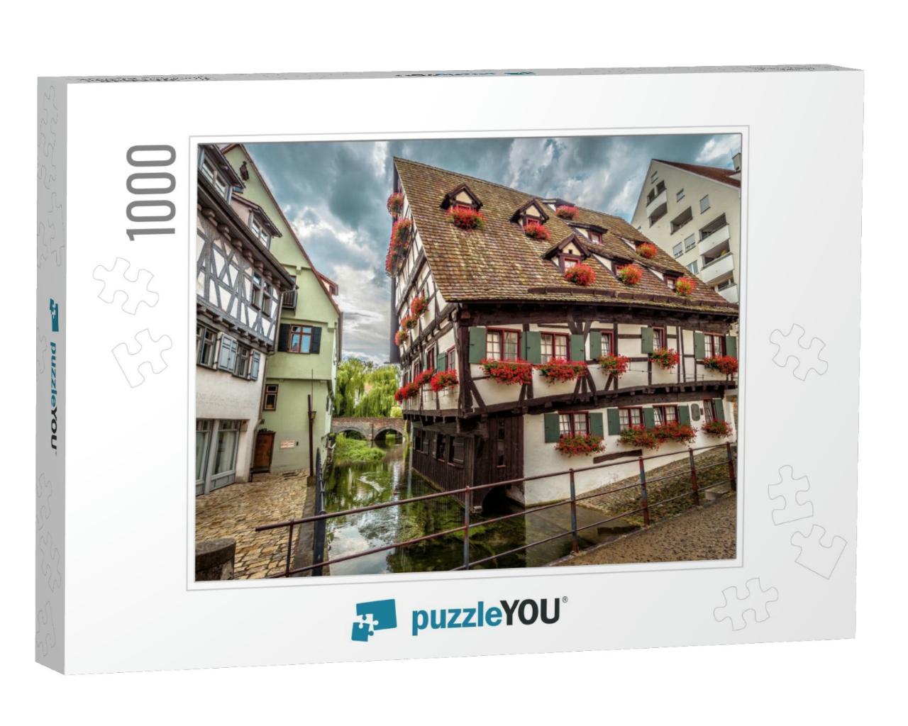Crooked House or Hotel Schiefes Haus in Ulm, Germany. It... Jigsaw Puzzle with 1000 pieces
