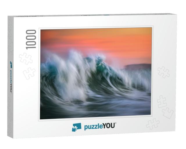 Motion Blur Photo of a Wave, Sydney Australia... Jigsaw Puzzle with 1000 pieces