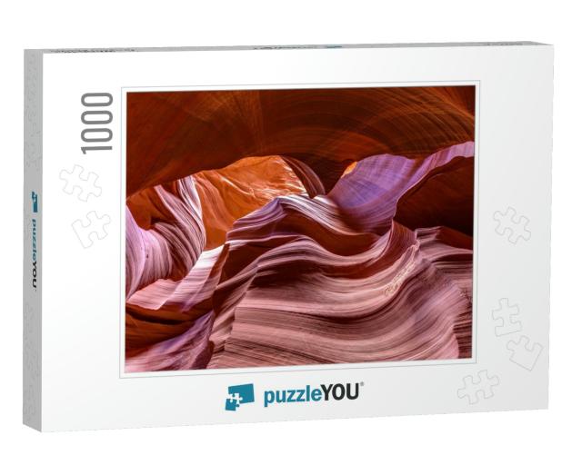 Lower Antelope Sandstone Beauty. Colorful Sandstone Forma... Jigsaw Puzzle with 1000 pieces