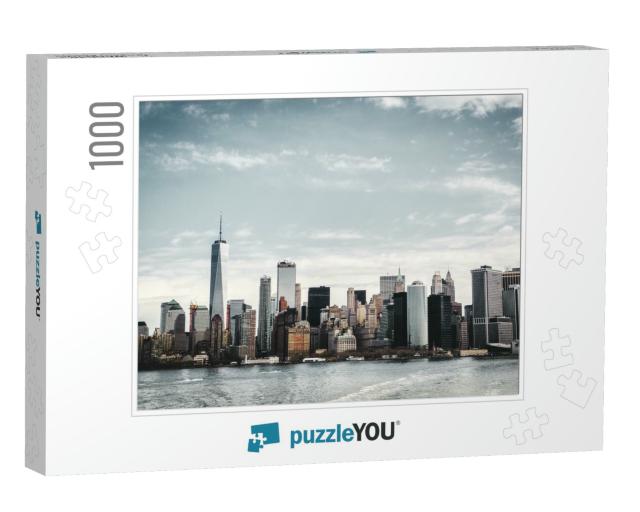 Manhattan Skyline from Hudson River... Jigsaw Puzzle with 1000 pieces