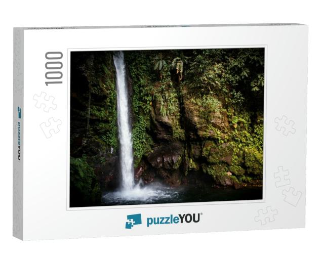 The Beautiful Tuasan Waterfall Tucked Away in the Jungles... Jigsaw Puzzle with 1000 pieces