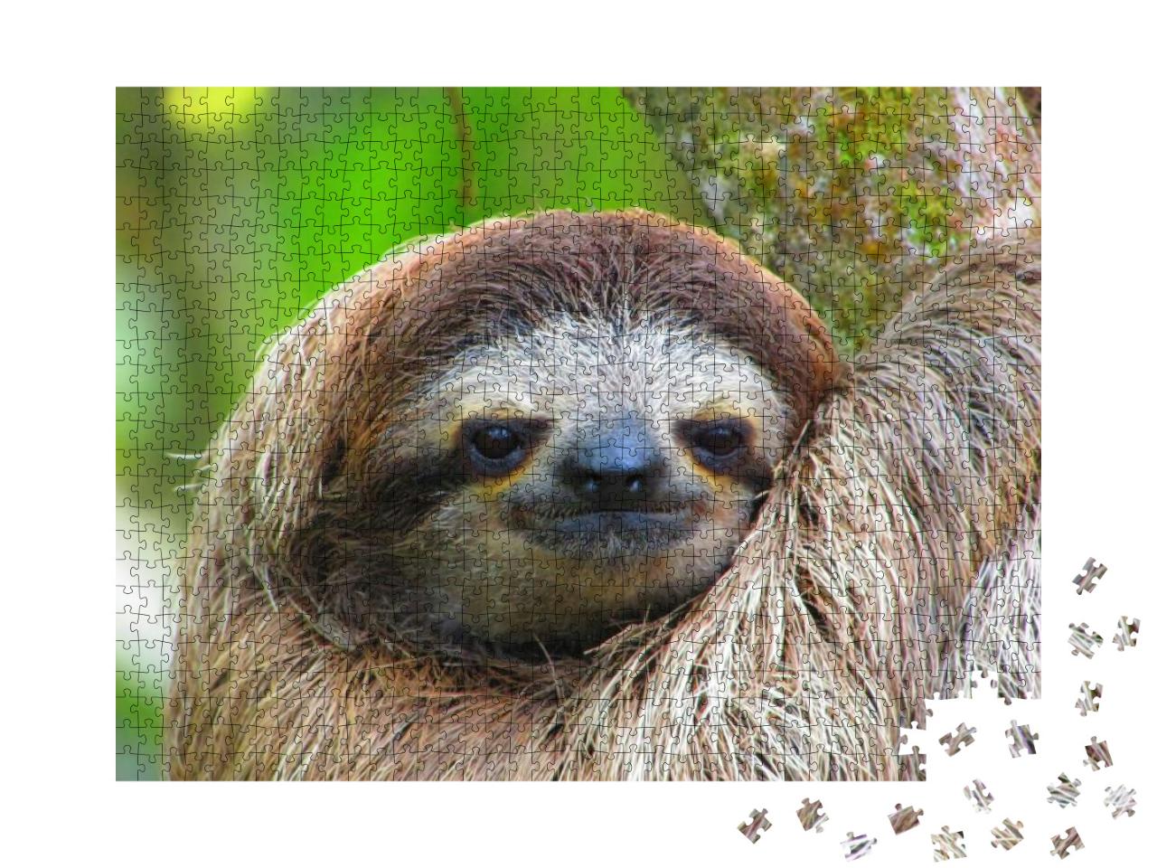 Awake Sloth from Costa Rica... Jigsaw Puzzle with 1000 pieces