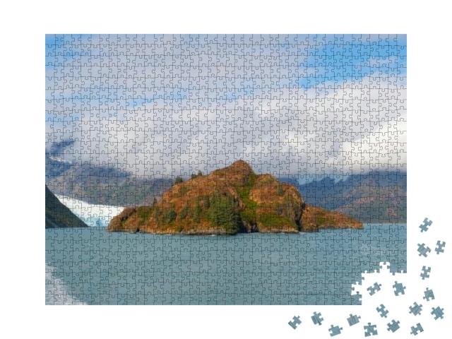 An Island Near Aialik Glacier on Aialik Bay in Kenai Fjor... Jigsaw Puzzle with 1000 pieces