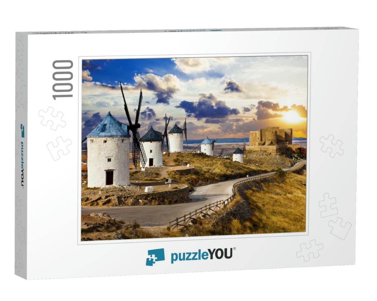 Windmills of Don Quixote. Cosuegra, Spain... Jigsaw Puzzle with 1000 pieces
